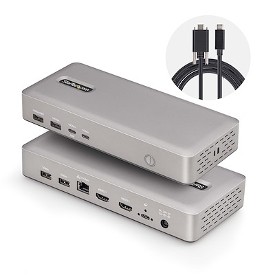 USB4 Docking Station, USB-C 40Gbps, Dual Video HDMI, Up to 2x 4K