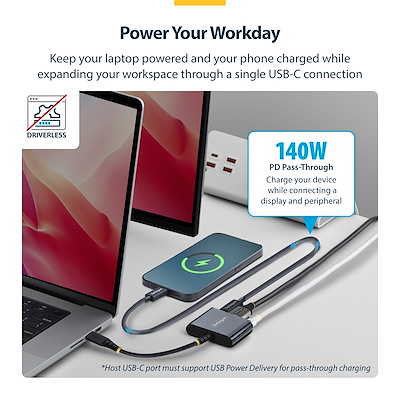 Create a mobile workstation wherever you work with an HDMI display