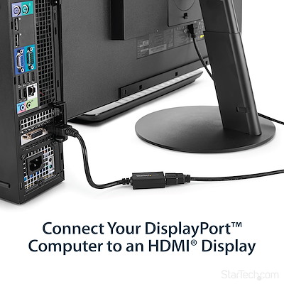 StarTech Adattatore Mini DisplayPort A HDMI 2.0 – 4K 60Hz, 18Gbps, HDCP 2.2 – Attivo, Per Mac, PC E Surface – Thunderbolt Compatibile