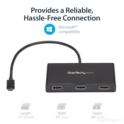 USB-C - HDMI MSTハブ | マルチモニタビデオスプリッタ | 4K