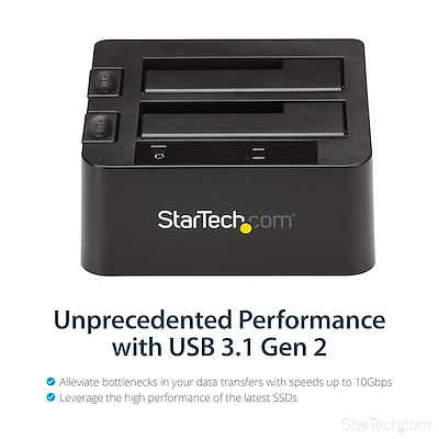 2 Bay Hard Drive Docking Station, USB 3.1 to 2.5/3.5