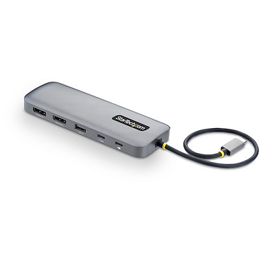デュアル4K 60Hz DisplayPort出力、6ポートUSB、GbE 有線LAN、100W給電