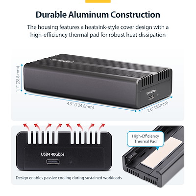 内蔵型SSD 1TB SSD CRUCIAL + Enclosure Access Ultra-Fast NVMe Storage via 40Gbps USB4 with Thunderbolt 5