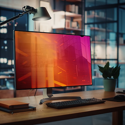 覗き見防止プライバシーフィルター／ゴールド仕上げ／23.8インチ