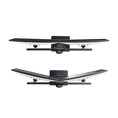 モニタースタンド／置き型／2画面／最大27インチ／耐荷重各6kg