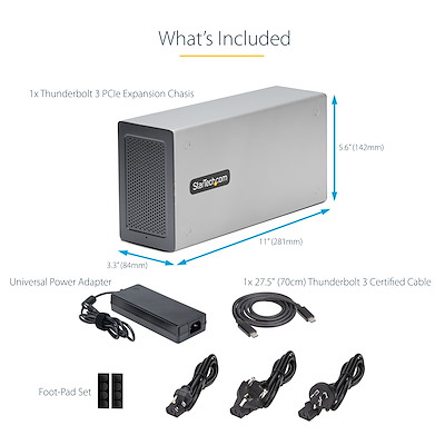 Add dual external PCIe (PCI Express 3.0) slots, Thunderbolt 3
