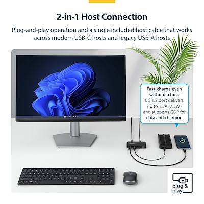 Turn a USB-C or USB-A port on your laptop or PC into three USB-A