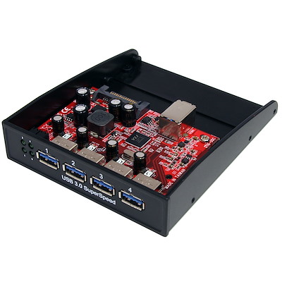 USB 3.0 Front Panel 4 Port Hub – 3.5 5.25in Bay