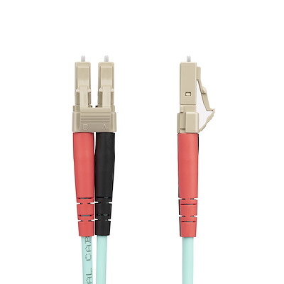 2m (6ft) LC/UPC to LC/UPC OM4 Multimode Fiber Optic Cable, 50/125µm  LOMMF/VCSEL Zipcord Fiber, 100G Networks, Low Insertion Loss, LSZH Fiber  Patch