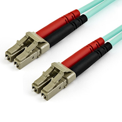 10 m OM4 LC to LC Multimode Duplex Fiber Optic Patch Cable