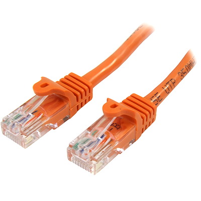 Cat5e Ethernet Patch Cable with Snagless RJ45 Connectors - 10 m, Orange