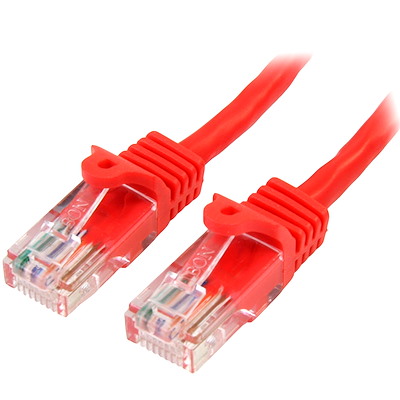 Cat5e Ethernet Patch Cable with Snagless RJ45 Connectors - 10 m, Red