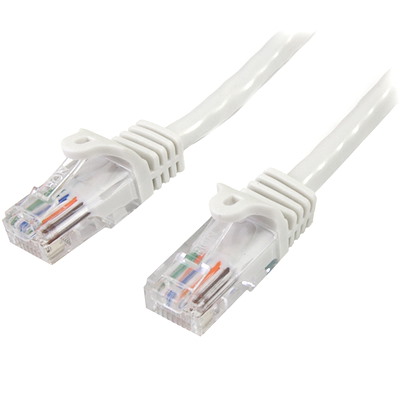 Cat5e Ethernet Patch Cable with Snagless RJ45 Connectors - 10 m, White