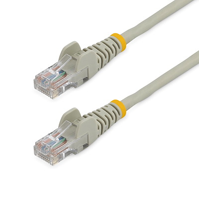 Cat5e Patch Cable with Snagless RJ45 Connectors - 12 ft, Gray