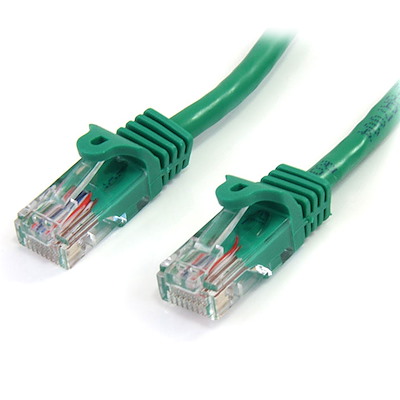 Cat5e Patch Cable with Snagless RJ45 Connectors - 1m, Green