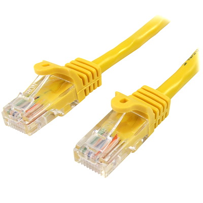 Cat5e Ethernet Patch Cable with Snagless RJ45 Connectors - 0.5 m, Yellow