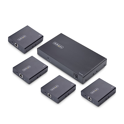 4-Port HDMI Extender and Splitter Over CAT6, 4K 60Hz, Up to 230ft