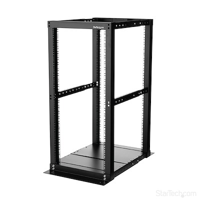 25U Adjustable Depth 4 Post Open Frame Server Rack Cabinet