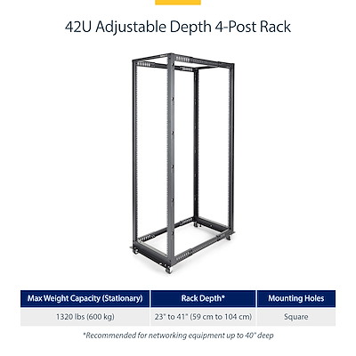 19インチ サーバーラック 8U 4ポスト Amazon | StarTech.com 19インチ サーバーラック／8U／4ポスト