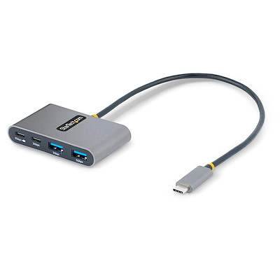 4-Port USB-C Hub with 100W Power Delivery Pass-Through - 2x USB-A + 2x  USB-C - USB 3.0 5Gbps - 1ft (30cm) Long Cable - Portable USB Type-C to  USB-A/C