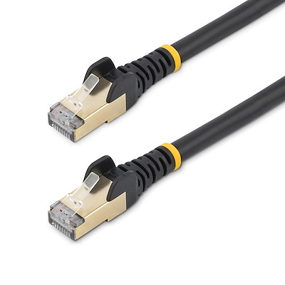 Cable - Black CAT6a Ethernet Cable 5m (6ASPAT5MBK) - Cat 6a Cables