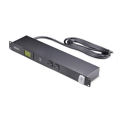 8-Outlet Horizontal Rack Mount Metered PDU, 1U Server Power Strip