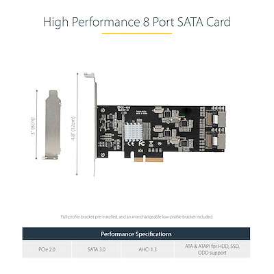 6Gbps SATA 8ポート増設 PCI Express拡張カード - SATAコントローラカード | StarTech.com 日本