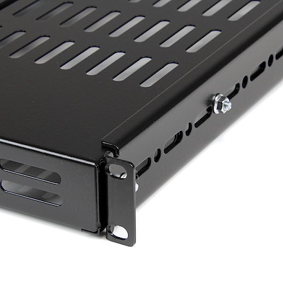 Étagère De Rack 1U Ventilée - Support Jusqu'à 109.8 Kg - Profondeur Réglable 49.5-95 Cm - Pour Serveur, NAS, UPS