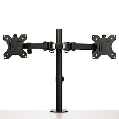 Support Double Écran Neatzon - Bras Articulé Pour 2 Écrans Jusqu'à 27" Et 8 Kg - Gestion Câbles, VESA Compatible