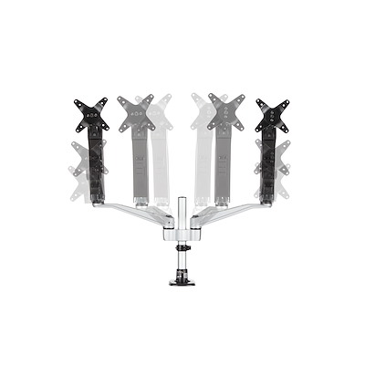 モニターアーム／クランプ ・グロメット 固定式／2画面／最大30インチ
