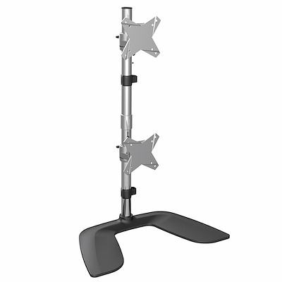 Dual monitor arm - verticaal - aluminium
