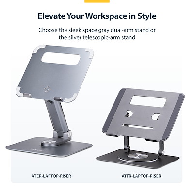 ノートパソコンスタンド／アルミニウム製／耐荷重5kg／23.5x26cm