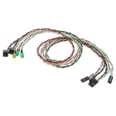 Electop 2 Pack ATX Power Supply Switch Cable,27 inch LED Light HDD Cable for PC Computer Motherboard, Reset Re-Starting On and Off Switch Wire