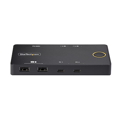 2-Port USB-C KVM Switch, PD Pass-through - StarTech.com