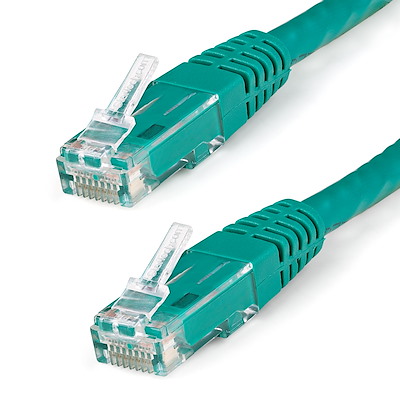 1ft CAT6 Ethernet Cable - Green CAT 6 Gigabit Ethernet Wire -650MHz 100W PoE RJ45 UTP Molded Network/Patch Cord w/Strain Relief/Fluke Tested/Wiring is UL Certified/TIA