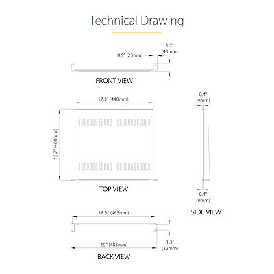 1U サーバーラック棚板／19インチ装置ラック＆キャビネット用放熱