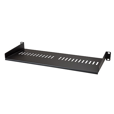 NavePoint 2U 19-Inch Rack Mount Cantilever Server Cabinet Shelf with Lip 18-Inches Deep Black 