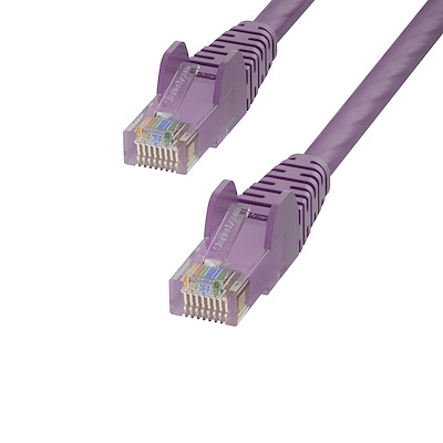 7m、パープル、UTP、24AWG、100W PoE対応、純銅導体、スナッグレス
