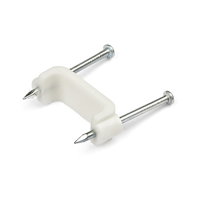 FASTENER WIRE TACKS NAIL ON CABLE CLIPS WHITE CABLE TACKS 9MM PACK OF 100 