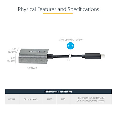 USB-C to 2x DisplayPort 変換アダプターType-C USB-C - 2x DisplayPort 1.2 変換アダプター／4K30Hz／デュアル