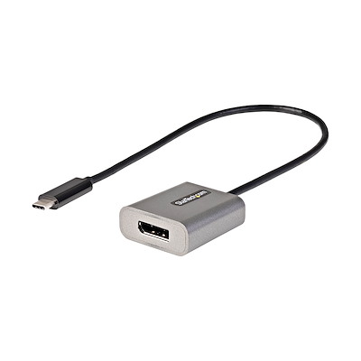 USB C to DisplayPort Adapter - 8K/4K 60Hz USB-C to DisplayPort 1.4 Adapter Dongle - USB Type-C to DP Monitor Video Converter - Works w/Thunderbolt 3 - w/12" Long Attached Cable