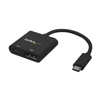 USB C to DisplayPort Adapter with Power Delivery - 4K 60Hz HBR2 - USB Type-C to DP 1.2 Monitor Video Converter w/ Charging - 60W PD Pass-Through - Thunderbolt 3 Compatible