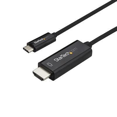 USB-C - HDMI 変換ケーブル／1m／4K60Hz／USB Type-C - HDMI 2.0  ディスプレイアダプタケーブル／Thunderbolt 3 互換／DP 1.2 Altモード／HBR2対応／ブラック