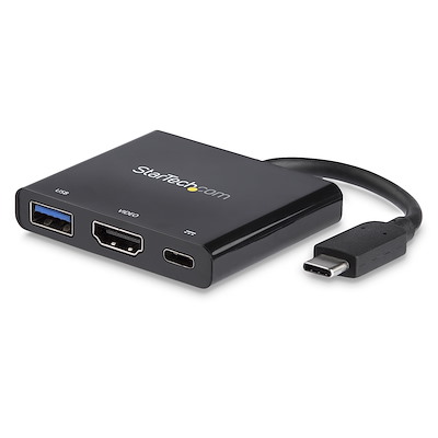 Adattatore multifunzione USB-C a HDMI 4K con fornitura di alimentazione e porta USB-A