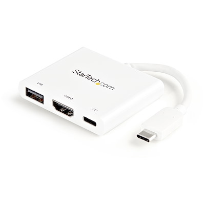 Adattatore Multifunzione USB-C a HDMI 4k con Power Delivery e porta USB-A - Bianco