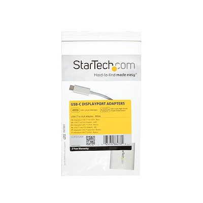 USB-C to VGA Adapter - White - StarTech.com