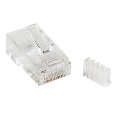 Cat 6 RJ45 Modular Plug for Solid Wire - 50 Pack