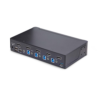 KVM Switch DisplayPort a 2 porte, 8K 60Hz / 4K 144Hz, display singolo, DP 1.4, 2 porte USB 3.0, 4x USB 2.0 HID, Commutazione con Hot Keys/ Pulsanti, TAA, Alluminio (D86A2 2 PORT 8K KVM