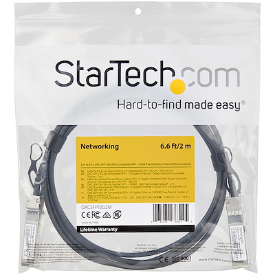 2m、Dell EMC製品DAC-SFP-10G-2M互換、10GbE SFP+ 銅線ダイレクト
