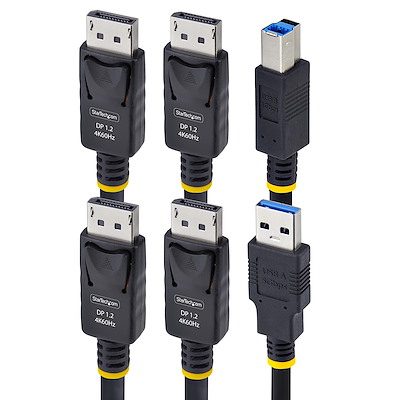 KVMケーブル／1.8m／デュアルDisplayPort 1.2 + USB 5Gbps Type